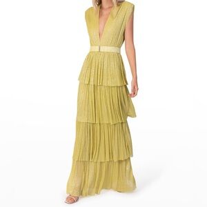 NWT Sabina Musayev Yellow Maxi Dress